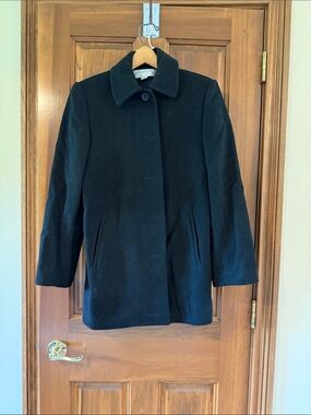 Liz Claiborne Black Wool Pea Coat